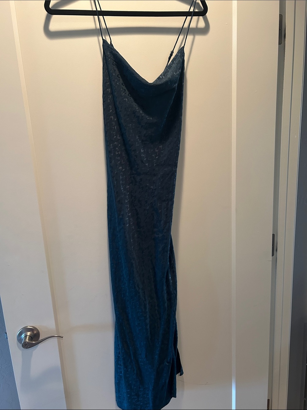 Banana Republic Navy Blue Slip Maxi Dress with Cowl Neck